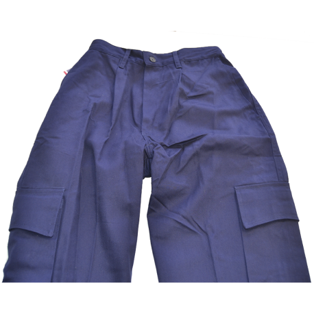 PANTALON MONTADOR ALGODON  TALLA-L AZUL MARINO.